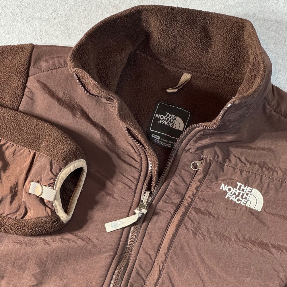 The North Face Denali Polartec Fleece Jacket Brown Womens Medium Full Zip T164